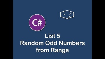list 5 random odd numbers from range in c#