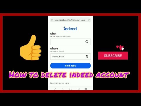 How to delete indeed account
