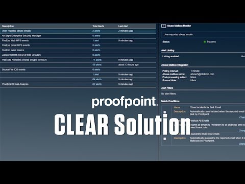 Proofpoint Closed-Loop Email Analysis and Response (CLEAR) Demo