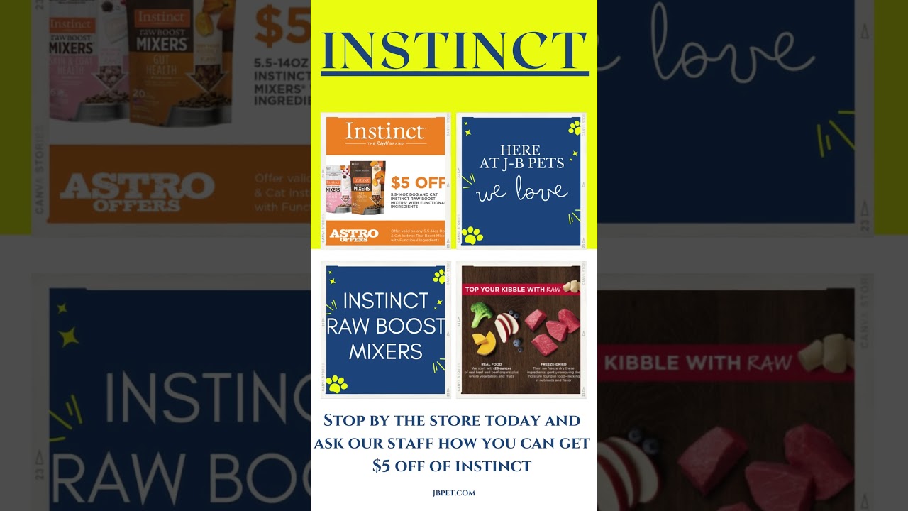 Get $5 OFF Instinct Raw Boost Toppers