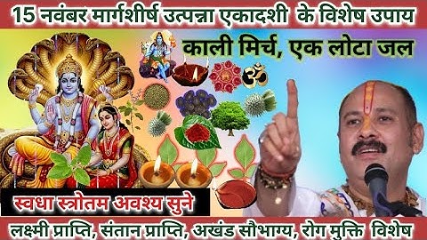 15 नवंबर उत्पन्ना एकादशी विशेष उपाय कथा Pandit Pradeep Mishra l 15 November shaniwar upay #ekadashi
