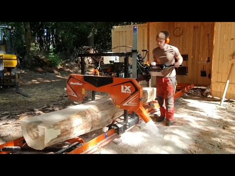 Apfel und Balken an der Woodmizer LT15 Classic - Lohnsägen