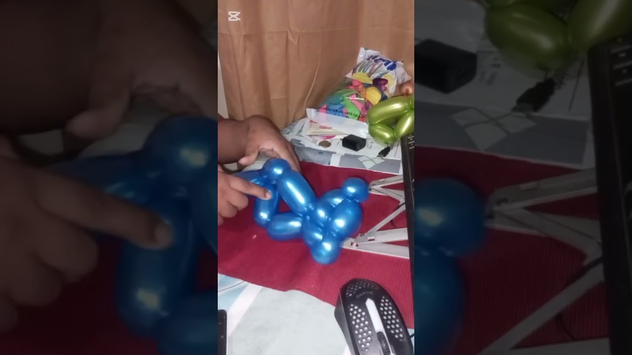 Figura de globos acompañame a hacer un osito #osito #games #globo 