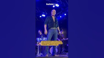 Cantor Eduardo Costa surge irreconhecível em show e web compara: 