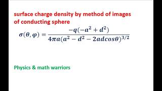 surface charge density by method of images of conducting sphere