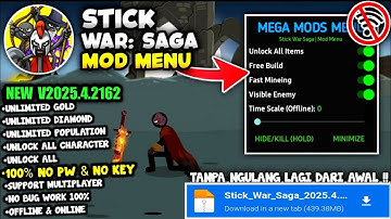 ✅ Stick War: Saga MOD MENU v2025.4.2162 | UNLIMITED GOLD, NO KEY, 100% WORKING!