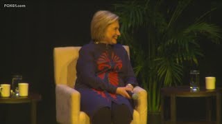Hillary Clinton stops at The Bushnell in Hartford to promote new memoir