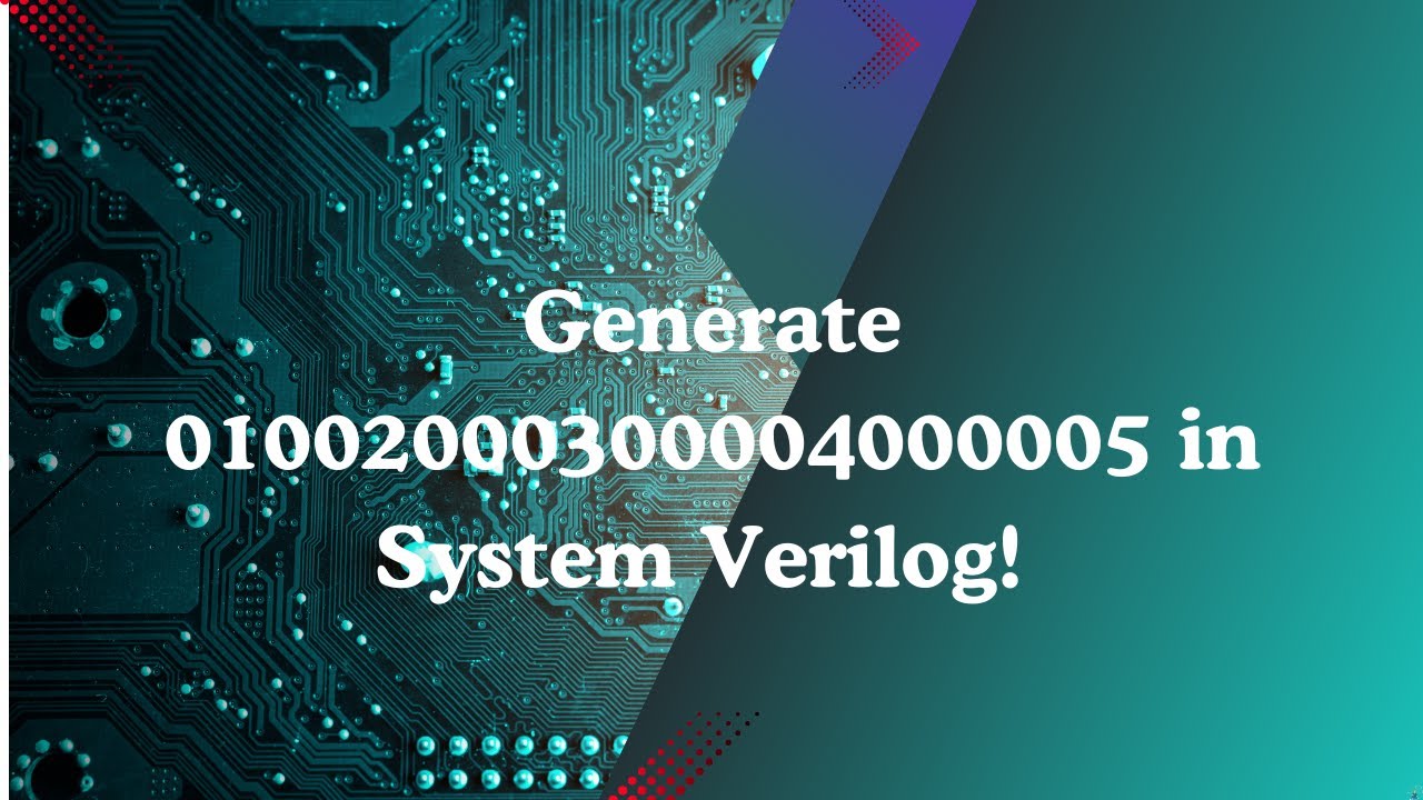 SystemVerilog Constraint to Generate 01002000300004000005