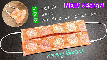 New design - Very quick & easy 3D face mask sewing tutorial - How to make an easy face mask pattern