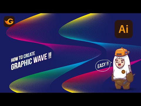 วิธีการสร้าง Graphic Wave ด้วย blend tool tutorial illustrator cc 2023 illustrator ai blendtool ai gorradesign กอร่า