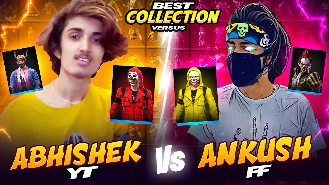 @ANKUSHFF01 VS ABHISHEK YT Biggest Collection War ️ - Garena Free Fire