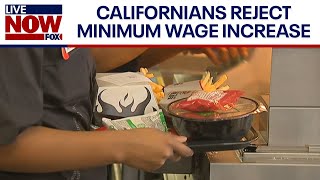 Minimum Wage: Californians vote down $18 minimum wage increase