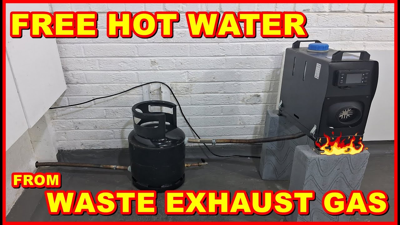 Free Hot Water from Waste Exhaust Gas Bottle Heating Home Diesel Oil