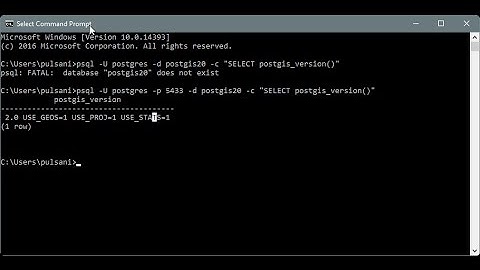 PostGIS - Check PostGIS Database Version from command prompt Part - I