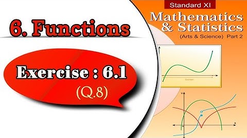 Exercise 6.1 Functions chapter 6 (Q.8) | 6.1 functions class 11