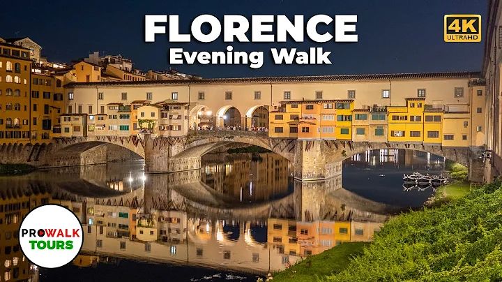 Florence, Italy Evening Walk - 4K UHD 60fps - with...