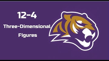 12-4 Three-Dimensional Figures