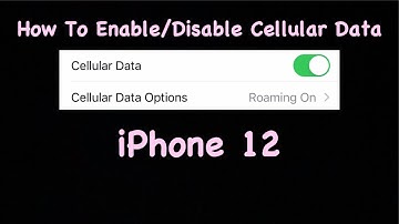 How To Enable/Disable Cellular Data iPhone 12