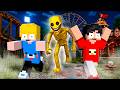 Passamos uma NOITE no PARQUE de DIVERSOES ASSOMBRADO no minecraft