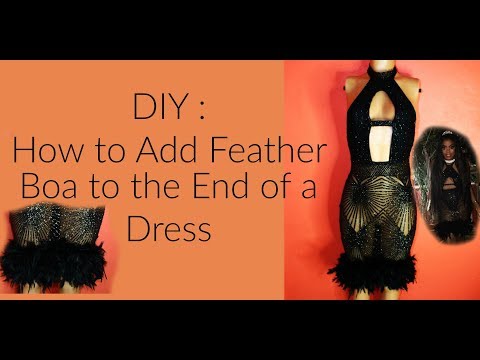 black feather bodycon dress