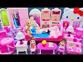 13 Minutes Satisfying with Unboxing Pink Barbie Doll Bedroom, Kitchen Collection Review Toys | ASMR