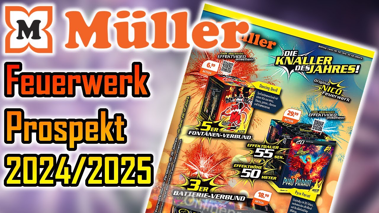 MÜLLER DROGERIE FEUERWERK PROSPEKT 2024/2025 YouTube