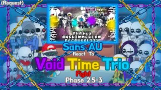 Sans AUs React To Void Time Trio Fight Phase 2.5-3 (Request)