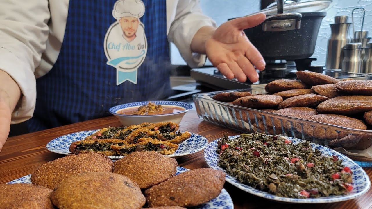 كبة سبانخ كبه نباتية وجنبها مغلي البندورة وقديد الباذنجان مع الشيف أبوضياءالدسوقي كل شي جديد