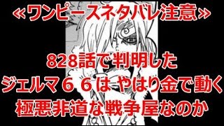 ワンピースネタバレ注意 8話で判明した ジェルマ６６は やはり金で動く極悪非道な戦争屋なのか Youtube