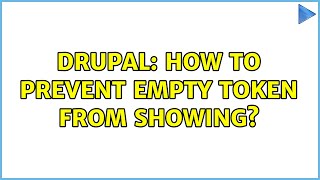 Famous Drupal: How to prevent empty token from showing? Profile
