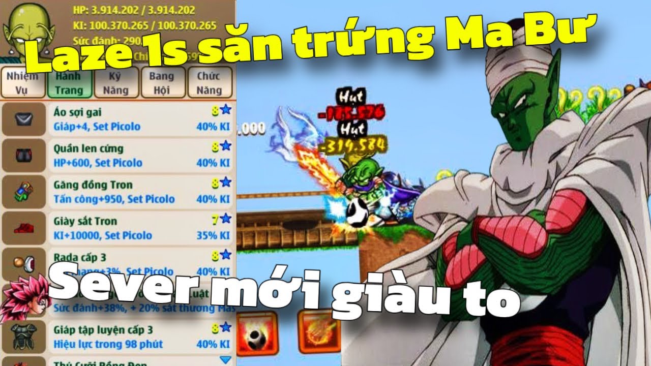 Hồi Sinh Ngọc Rồng - Namec Laze 1S Săn Trứng Ma Bư Đầu Sever Cực Đã !!!