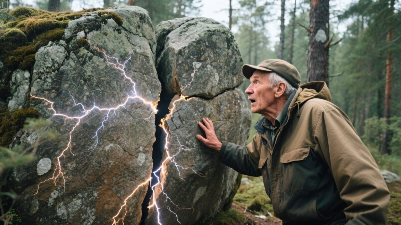 Молния расколола огромный камень, но то что Егерь обнаружил под ним - ошарашило весь город