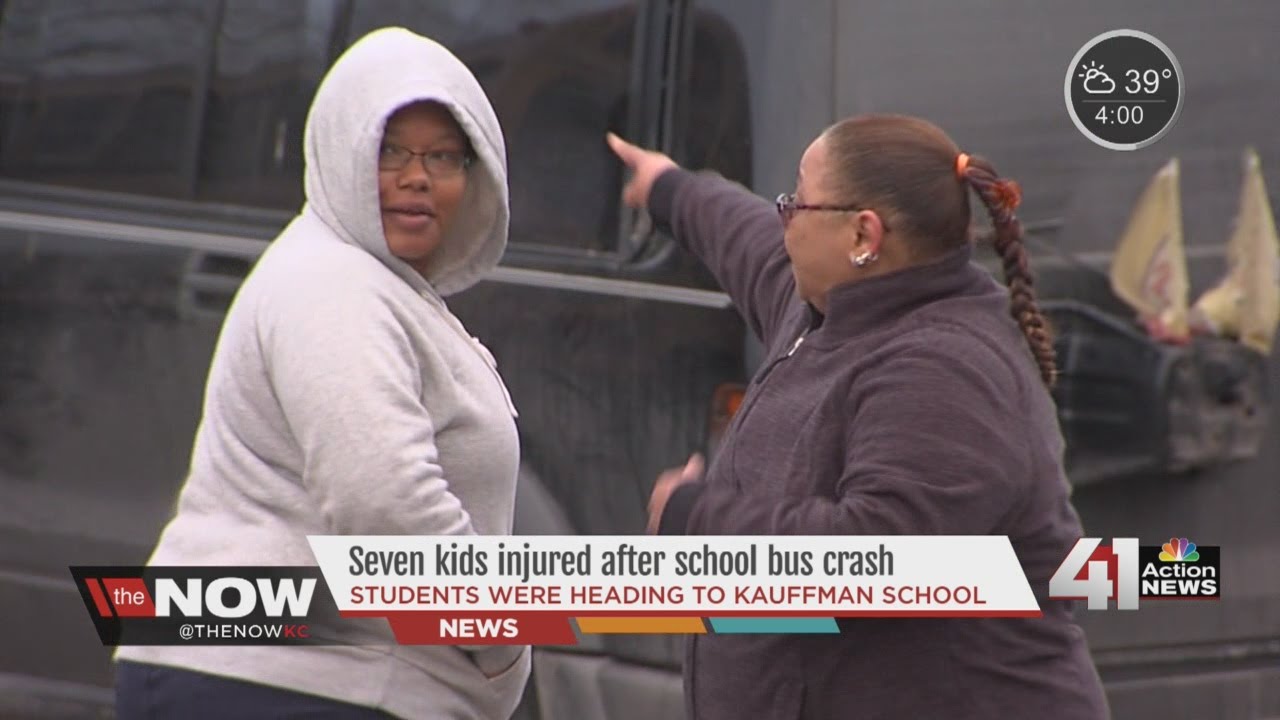 Children injured in school bus crash - YouTube