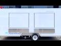 16.5FT Double Windows White Square Food Trailer | Festival and Market Mobile Catering Trailers