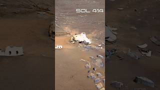 Sol 414 local noon, Ingenuity Helicopter captures backshell debris and parachute #mars #perseverance
