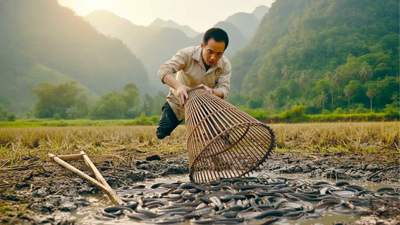 The Poor Life of a One-Legged Guy: Mud Fishing for Survival