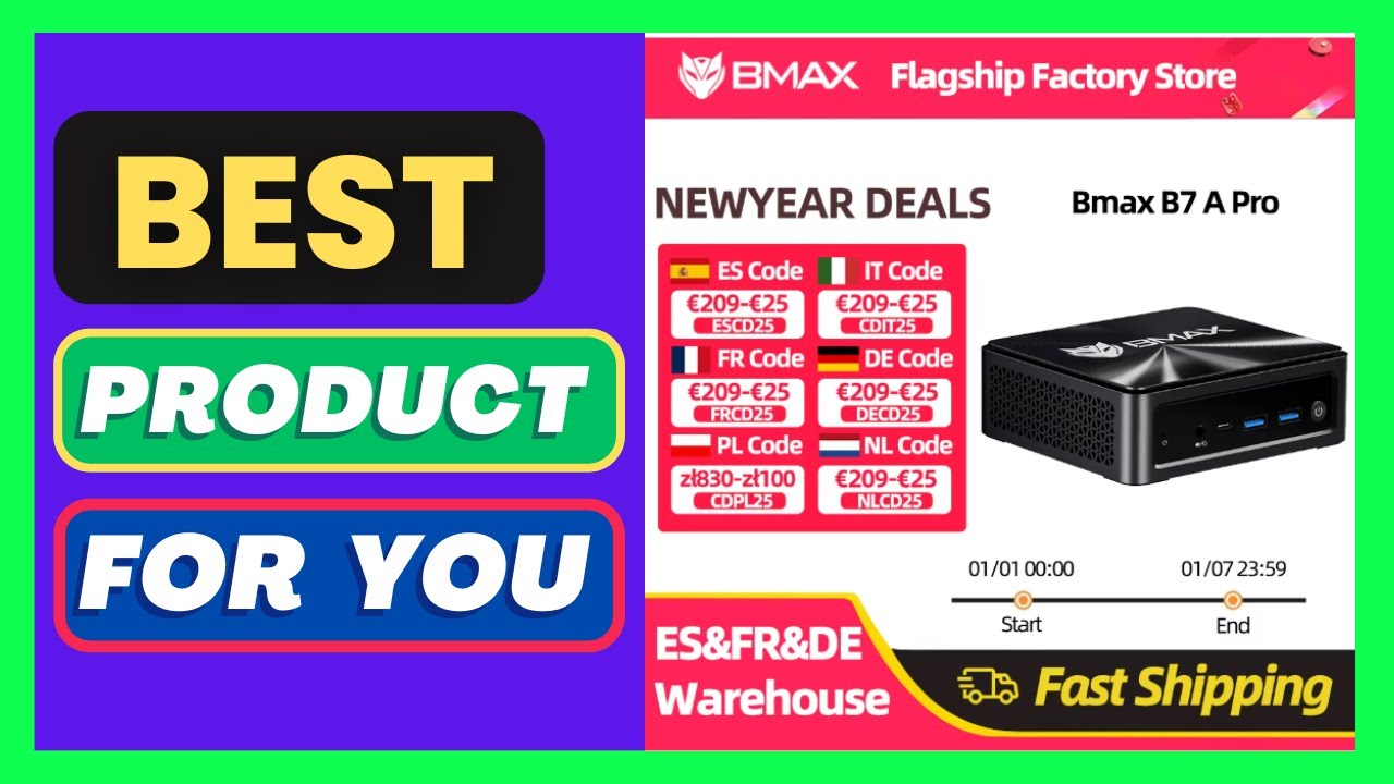 BMAX B7 A Pro Mini Pc AMD Ryzen 5 7430U Processor