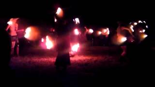 OREGON COUNTRY FAIRE 2013 DARLING REUNION DRUM CIRCLE FIRE DANCING SUNDAY NIGHT FINALE