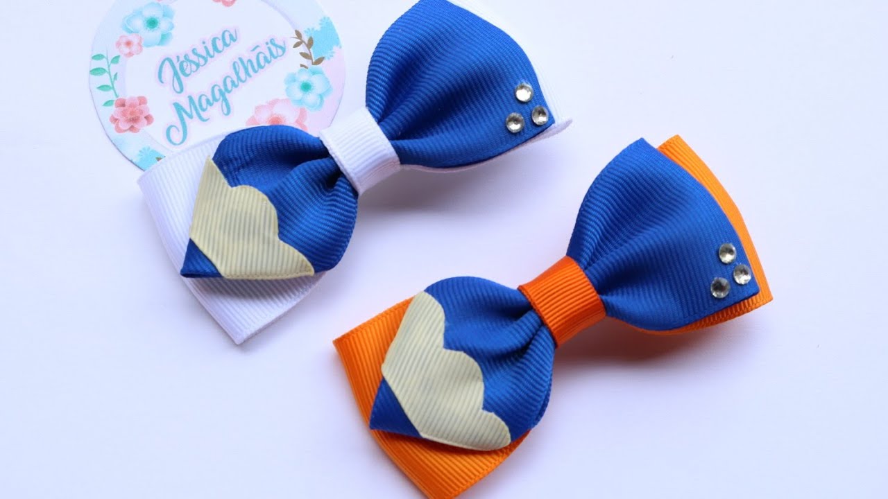 Como Fazer Laço De Volta As Aulas - Laço Lápis - Laço Infantil - Loop Back To School - Ribbon Bow