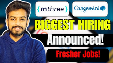 Mthree, Capgemini Superset Biggest Hiring Announced ! OFF Campus Drive For 2025, 2024 Batch | Jobs