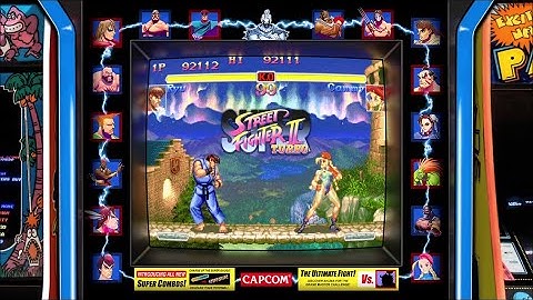 Super Street Fighter II Turbo, Realistic Arcade Bezel using The Mega Bezel Shader