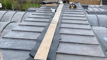 Large Code 5 Lead Flat Roof Installation Part One.  Including How To Boss A Roll End