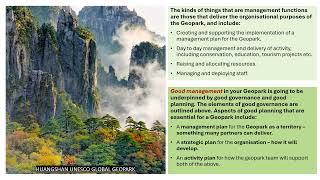 Geoheritage & Geotourism: Lecture 12 (Management)