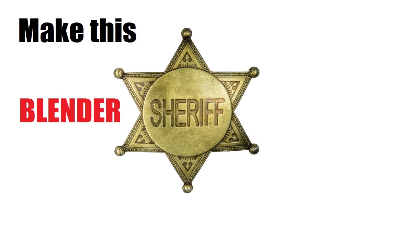 How To Make A Sheriff Badge In Blender | Blender 3.5 | Beginners Tutorial