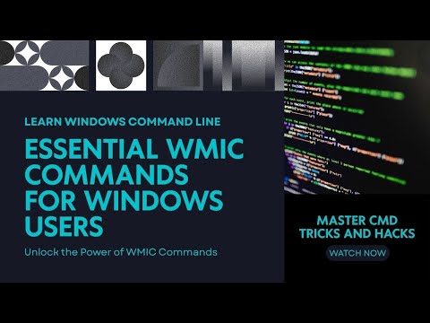 wmic: Command Prompt "Hacks" That Are Actually Built into Windows!