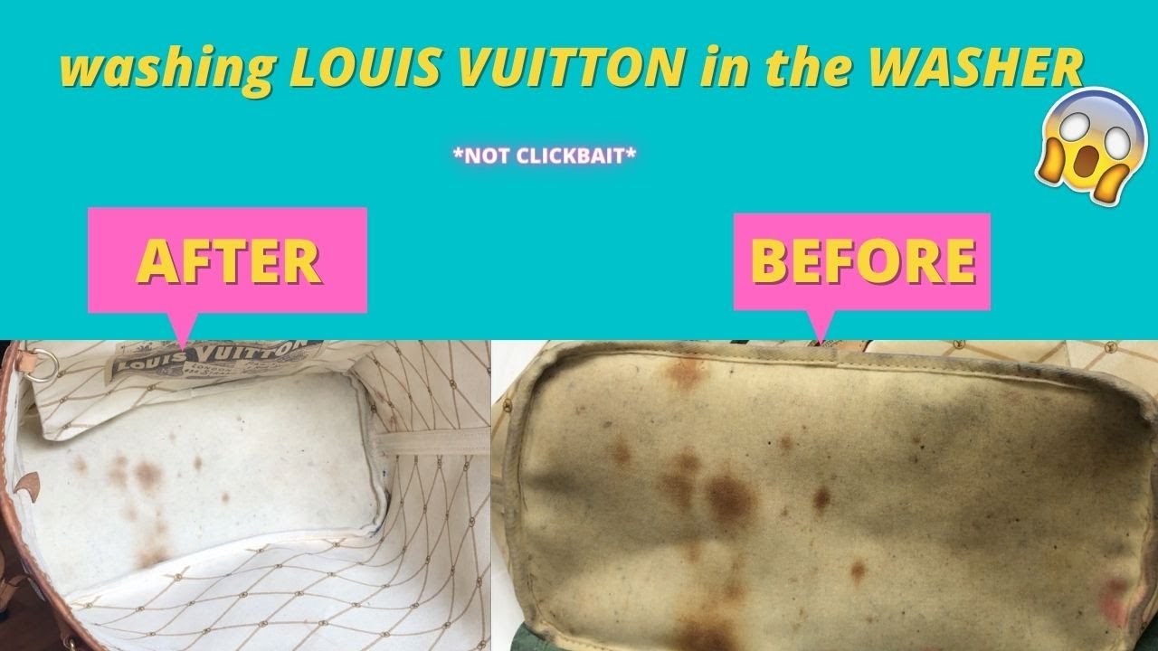 How to clean a Louis Vuitton Damier Azur from color transfer :  r/Louisvuitton