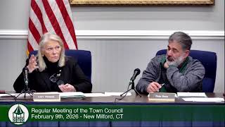Regular Meeting of the Town Council / February 9th, 2026 / New Milford, CT Regular Meeting of the Town Council / February 9th, 2026 / New Milford, CT