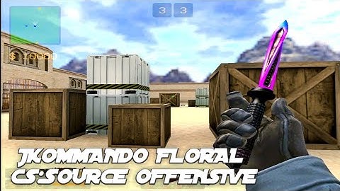 JKommando Floral Standoff 2 Skin - CS Source Offensive - CSSO Casual Gameplay - CSS w/ CSGO Mod