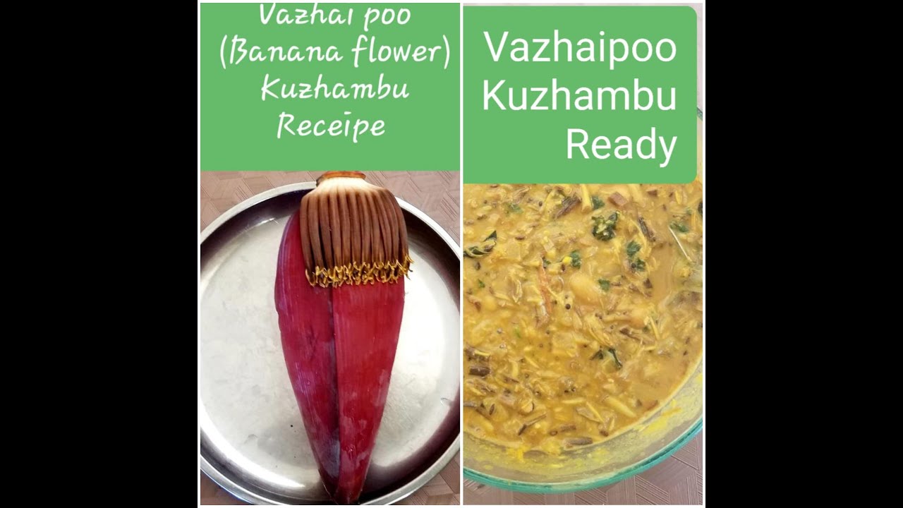 A Unique Vazhaipoo parrupu kuzhambu (Tamil). (Banana Flower kuzhambu