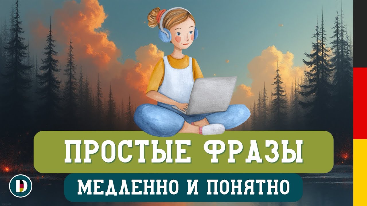 🎧🇩🇪Начни думать на немецком | Слушай простые фразы и повторяй чтоб запомнить